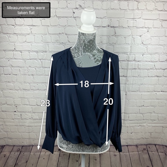 Philosophy Blue long sleeve blouse SZ Small - Picture 2 of 8